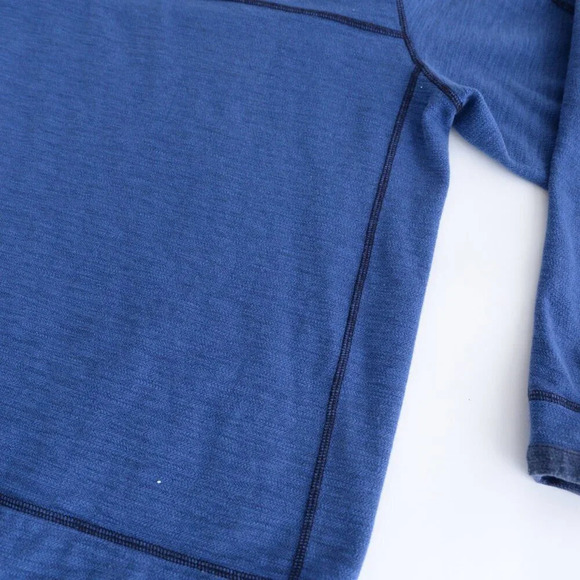 Tommy Bahama New England Patriots Navy Blue Reversible Half Zip Pullover Sweater - Picture 7 of 11